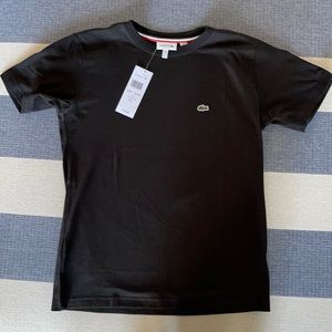 Boys black Lacoste Tee.  Size 12